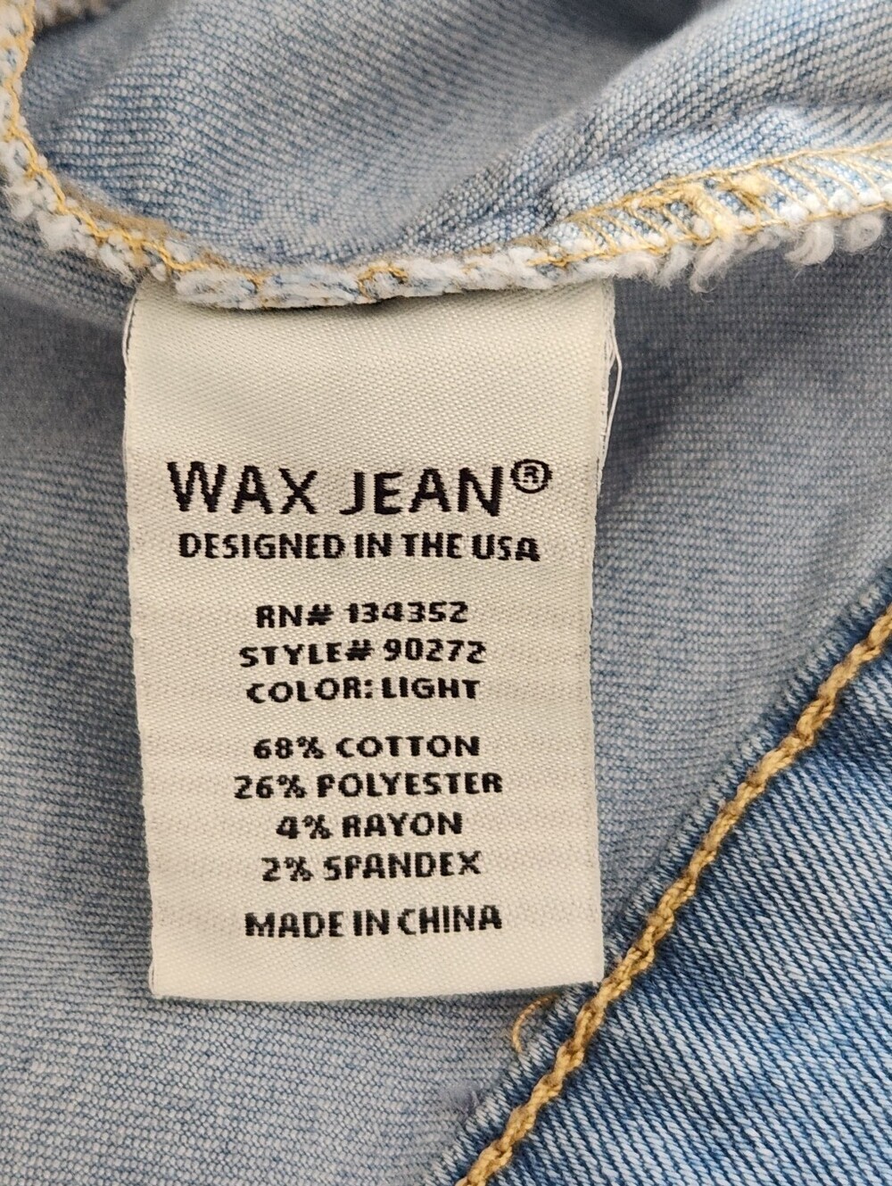 Wax Jean Light Blue Denim Vest Size Medium - Picture 6 of 7